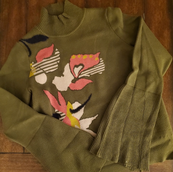 Anthropologie Bell-Sleeve Turtleneck - Picture 2 of 3